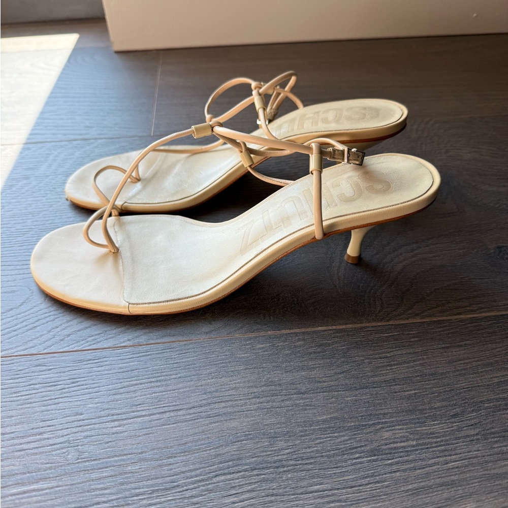 SCHUTZ Women's Beige Strappy Heels